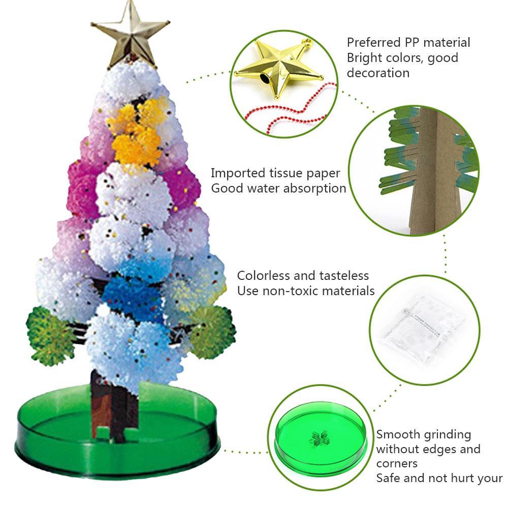 Growing Tree Flowering Toy Crystal Growing Activity Set Science Magic Colorful Magic Growing Christmas Tree