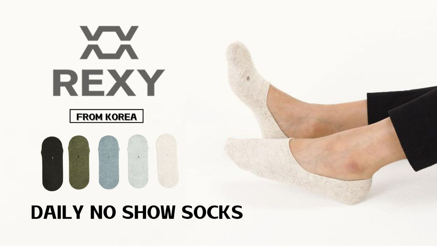 10X Small Daily No Show Sock - MULTI COLOUR	5X Rexy Daily No Show Ankle Socks Small Non-Slip Breath