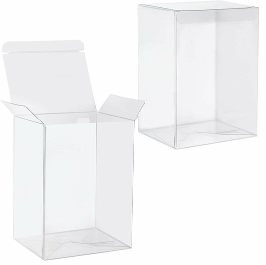 100 Pack of Large Plastic 22x14.5cm Rectangle Cube Box - Exhibition Gift Product Showcase Clear Plastic Shop Display Storage Packaging Box