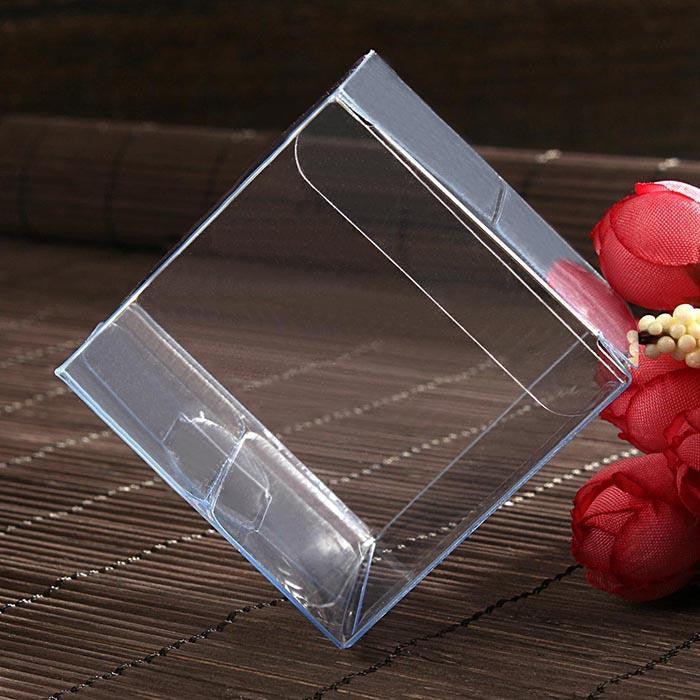 100 Pack of 8cm Square Cube - Product Showcase Clear Plastic Shop Display Storage Packaging Box