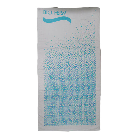 100% Cotton Velour Beach Towel - Biotherm White