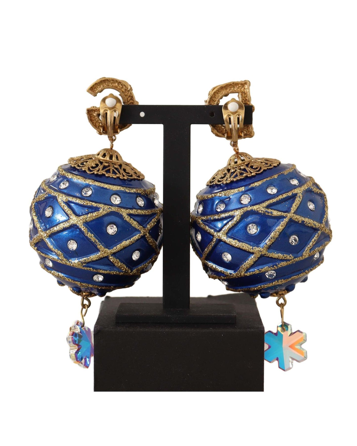 Dolce & Gabbana Christmas Balls Crystal Clip-On Earrings One Size Women