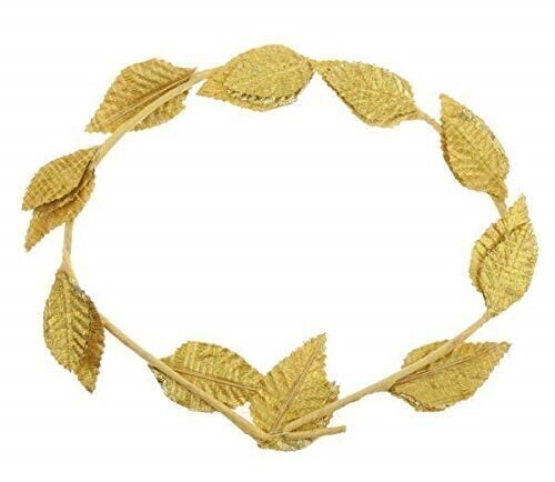 GOLD LEAF WREATH Greek Headband Crown Leaves Band Roman Costume Dress Party