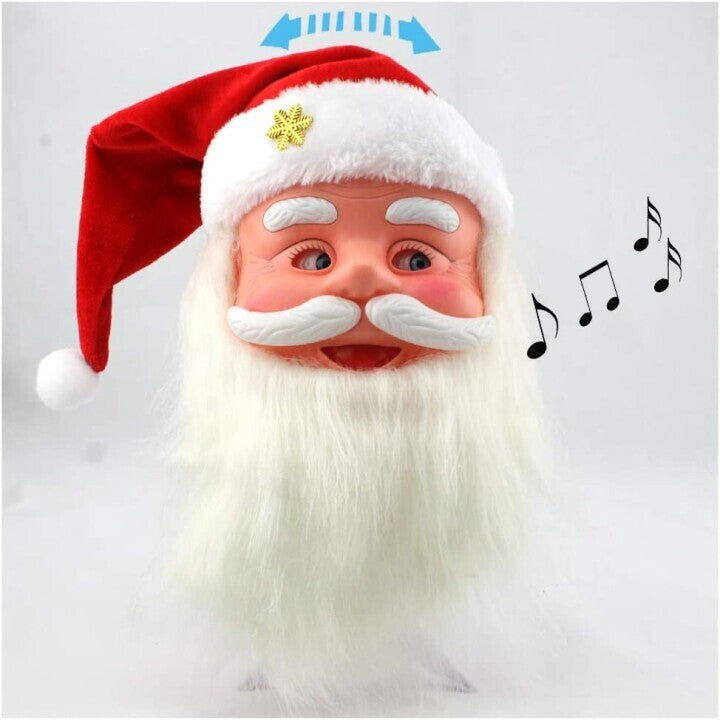 Singing Moving Eyes And Beard Shaking Hat Music Santa Claus Xmas Christmas Decor