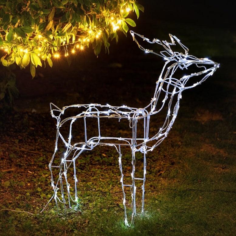 Battery Operated LED Reindeer – 2 Style Options: Feeding and Standing - Standing