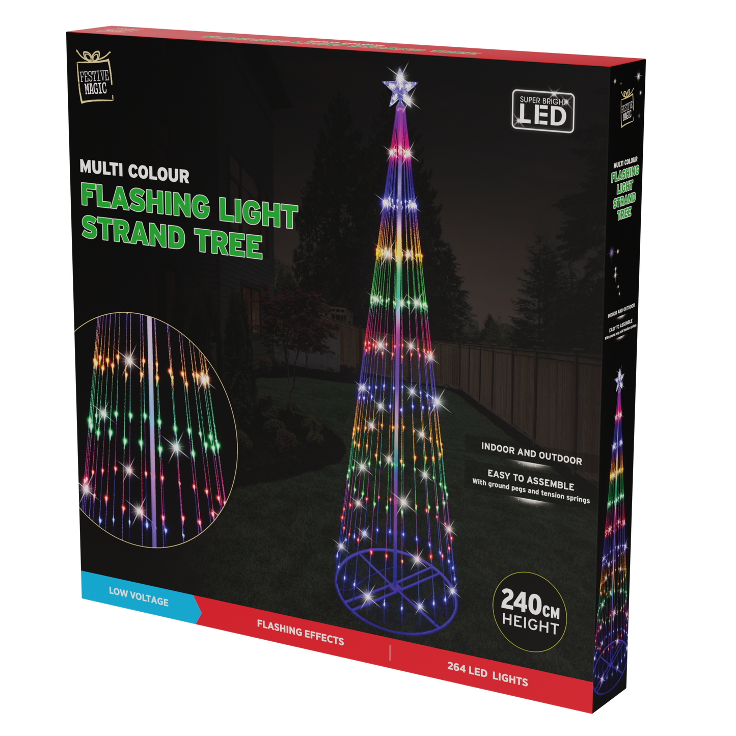 LED Digital Strands Tree 2.4m Multi-Color