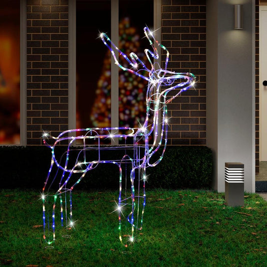 LED Twinkling Standing Reindeer – 110cm available in 2 Colors - Multicolor