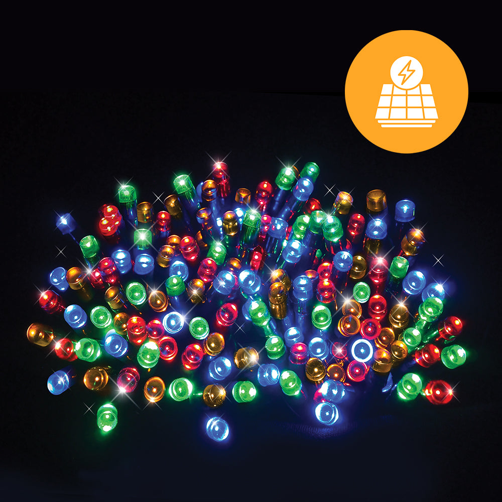 Solar + USB 300 LED Dual Use Fairy Lights – 29.9m, available in 3 Colors - Warm White