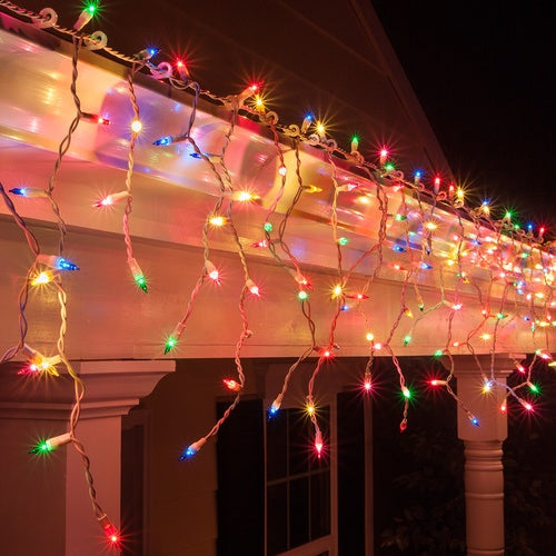 Battery Operated 200 LED Icicle Lights – Available in 2 Colors - Cool White