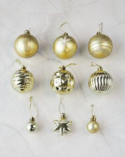 Ornament Assortment Gold 42Pcs