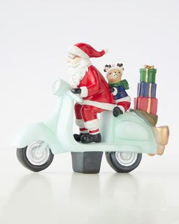 Santa On Scooter 21cm