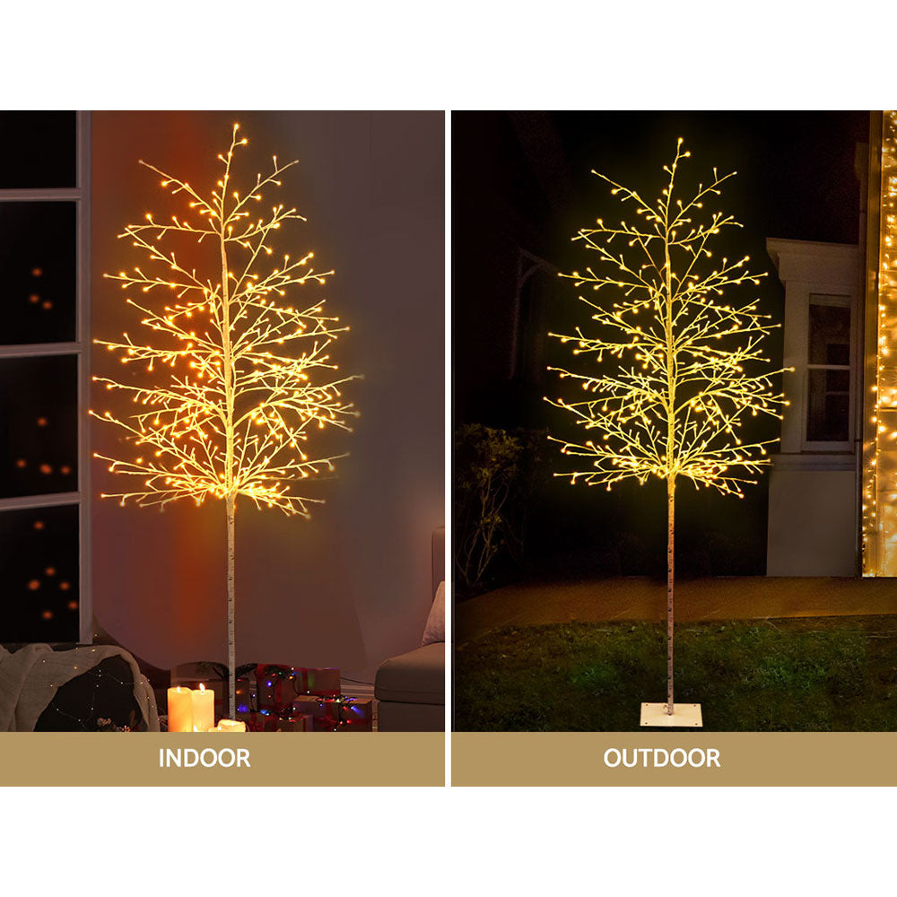 Jingle Jollys Solar Christmas Tree 2.1m Twigs 480 LED Lights Xmas Tree