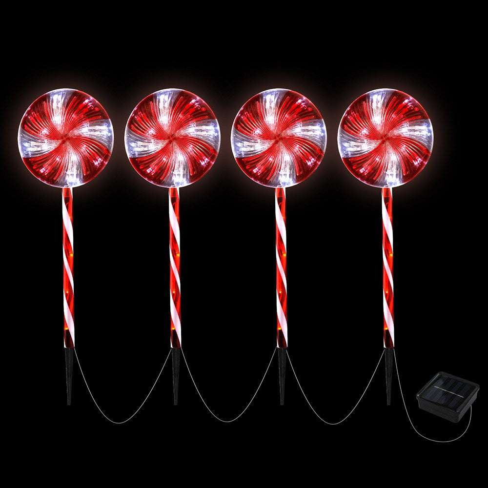 Jingle Jollys 4 PCS Christmas Lights Path Ground Light Garden Decoration 112 LED