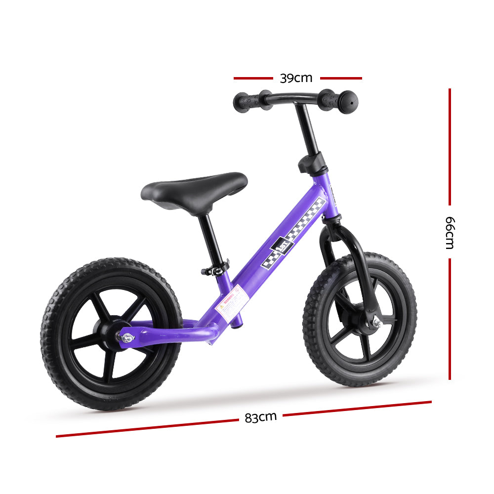 Rigo Kids Balance Bike Ride On Toys Push Bicycle Wheels Toddler Baby 12" Bikes Purple