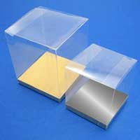 10 Pack of 10cm Square Cube PVC Box -  Product Showcase Clear Plastic Shop Display Storage Packaging Box