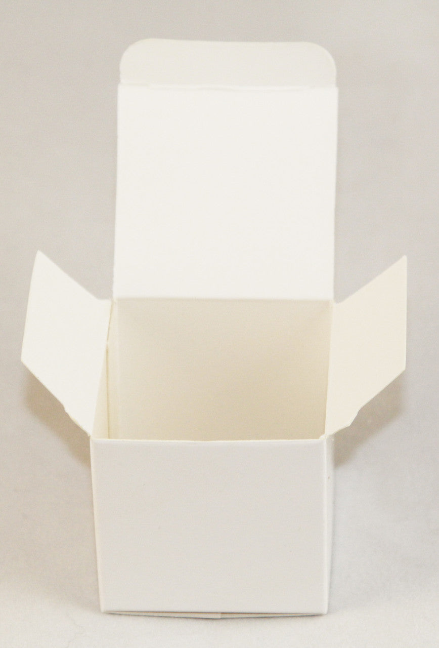 10 Pack of White 5cm Square Cube Card Gift Box - Folding Packaging Small rectangle/square Boxes for Wedding Jewelry Gift Party Favor Model Candy Chocolate Soap Box